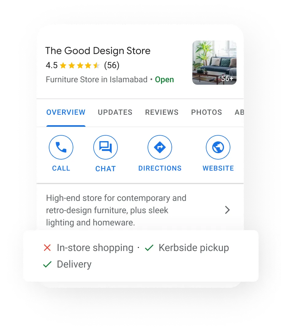 Business profile view